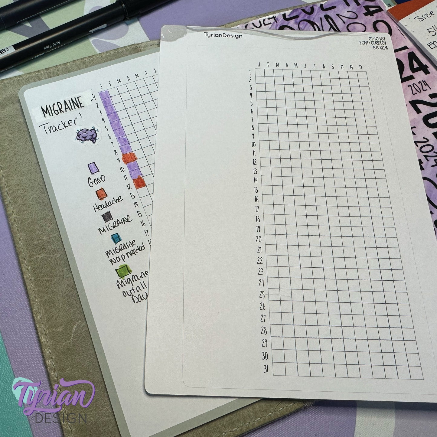 365 Tracker Full Page Sticker| Year in Pixels | 1 Sticker