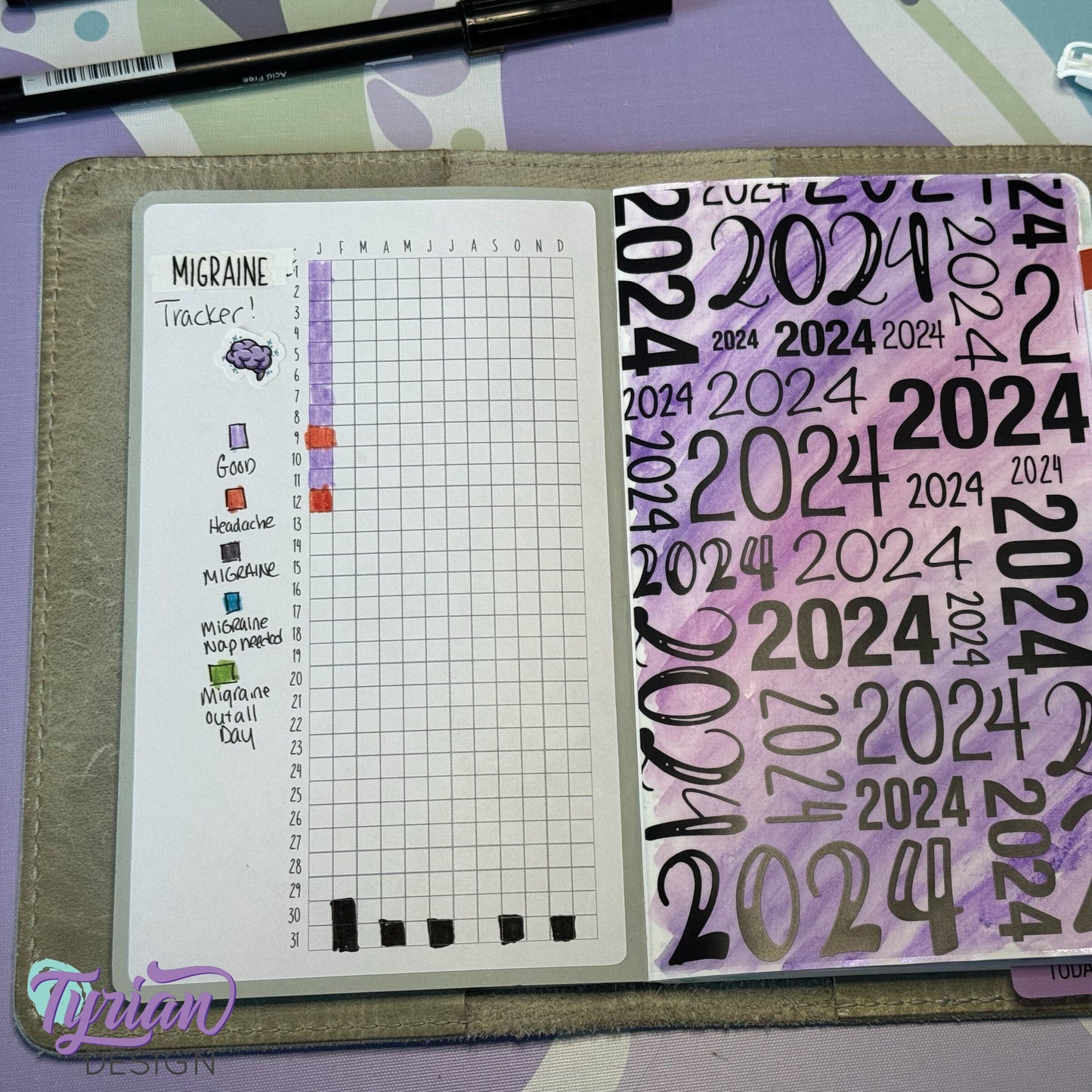 365 Tracker Full Page Sticker| Year in Pixels | 1 Sticker