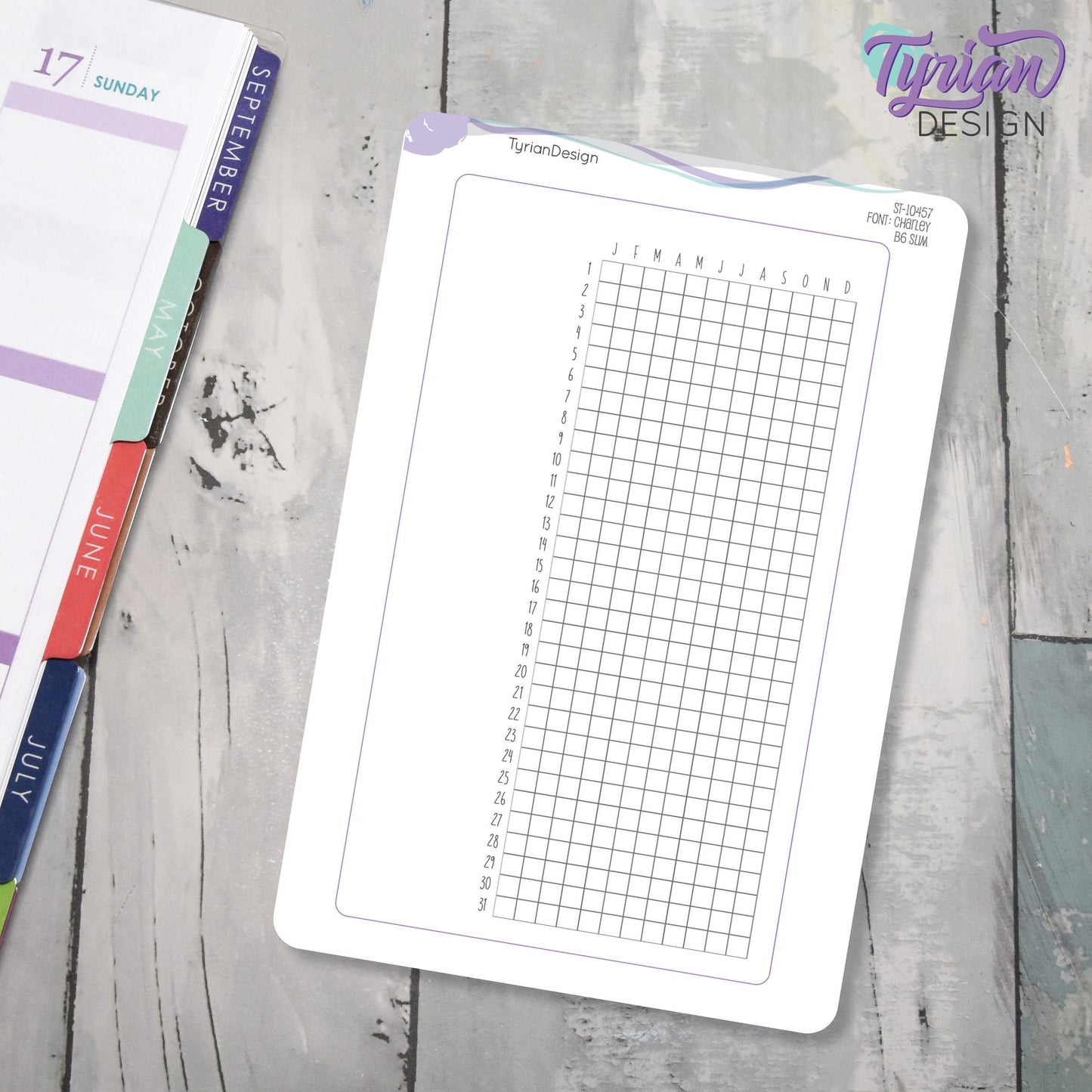 365 Tracker Full Page Sticker| Year in Pixels | 1 Sticker