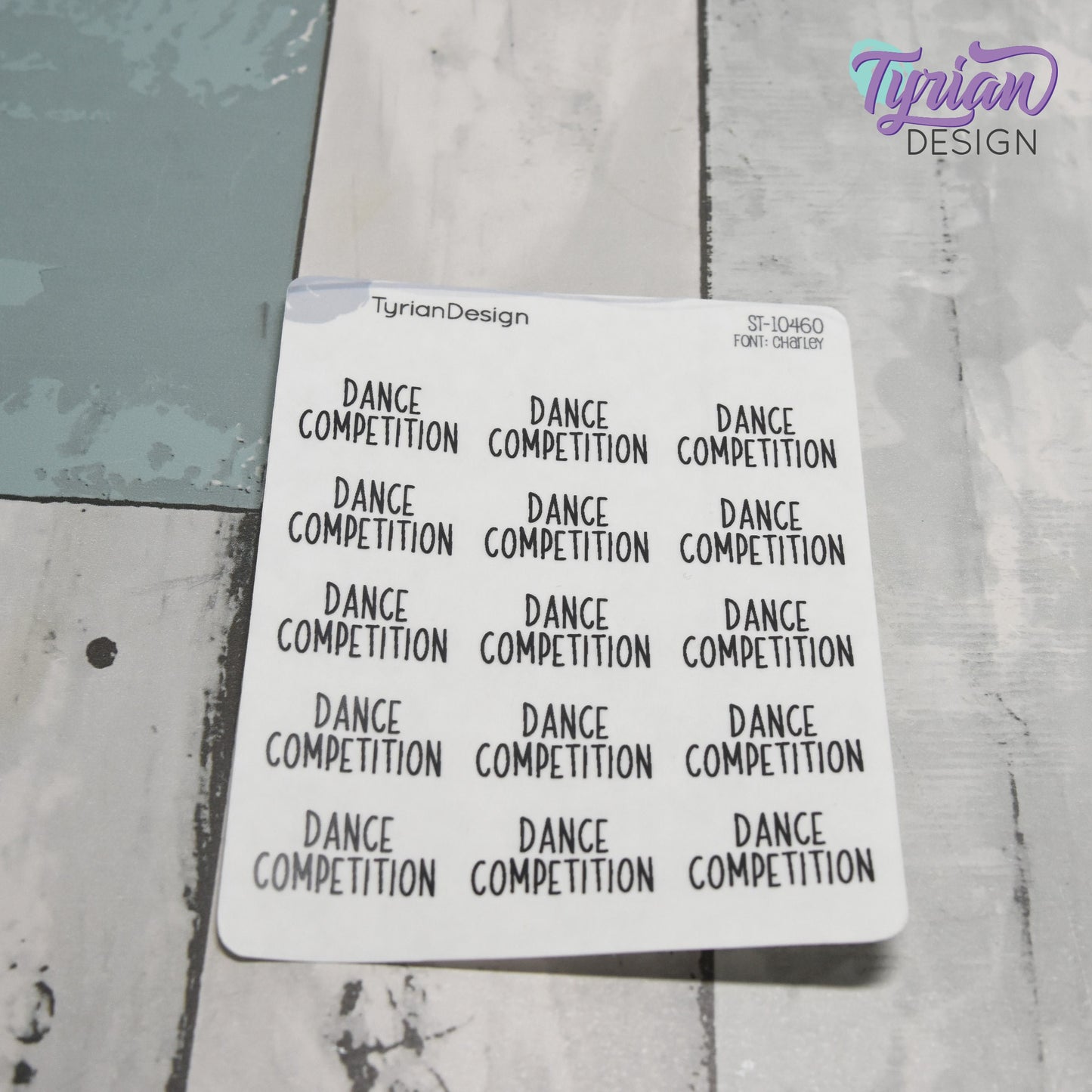 Dance Competition Stickers | 1 x .6" Sticker| Font: Charley