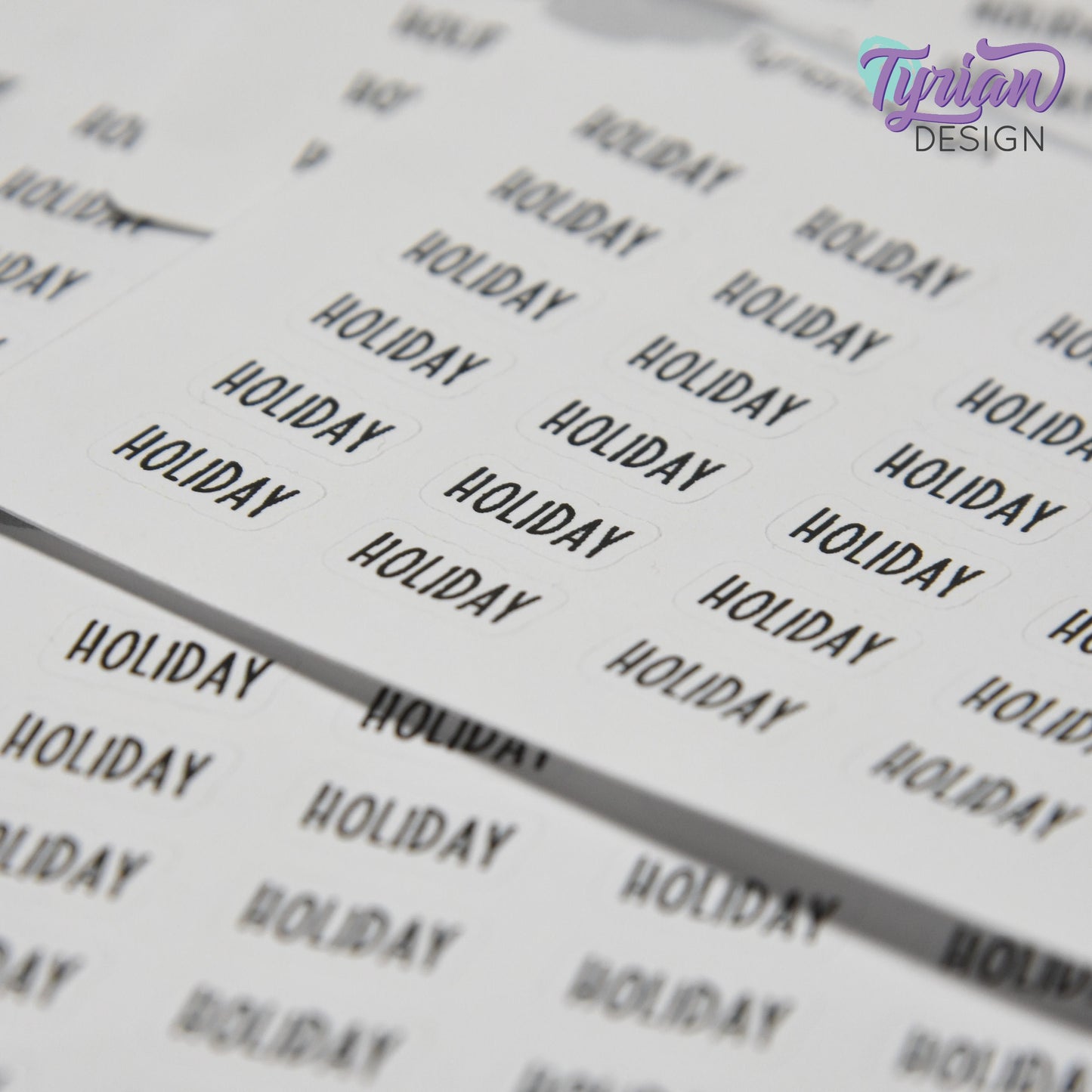 Tiny Holiday Stickers  | Mark any Holiday | 24 Stickers | .55 x .28" each | Font: Charley