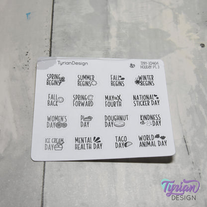 Tiny Holiday Stickers Pt 3 | 16 Stickers | Font: Charley