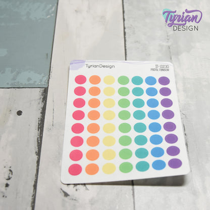 7mm Dot stickers | 56 Stickers | Various Colors