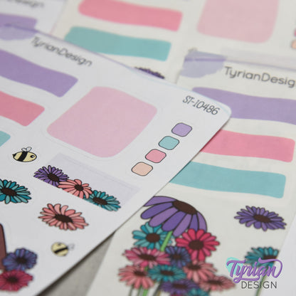 Gerber Daisy House Journal Stickers | 14 Stickers