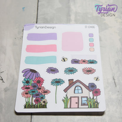 Gerber Daisy House Journal Stickers | 14 Stickers
