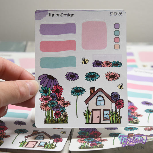 Gerber Daisy House Journal Stickers | 14 Stickers