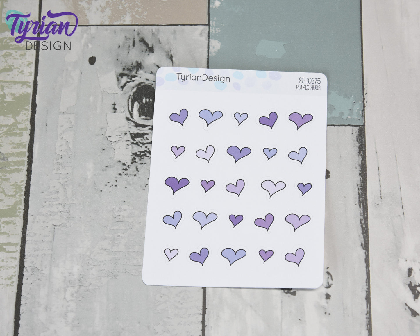 Hand Drawn Heart Stickers | 30 Stickers per sheet | 1/2" max sticker size