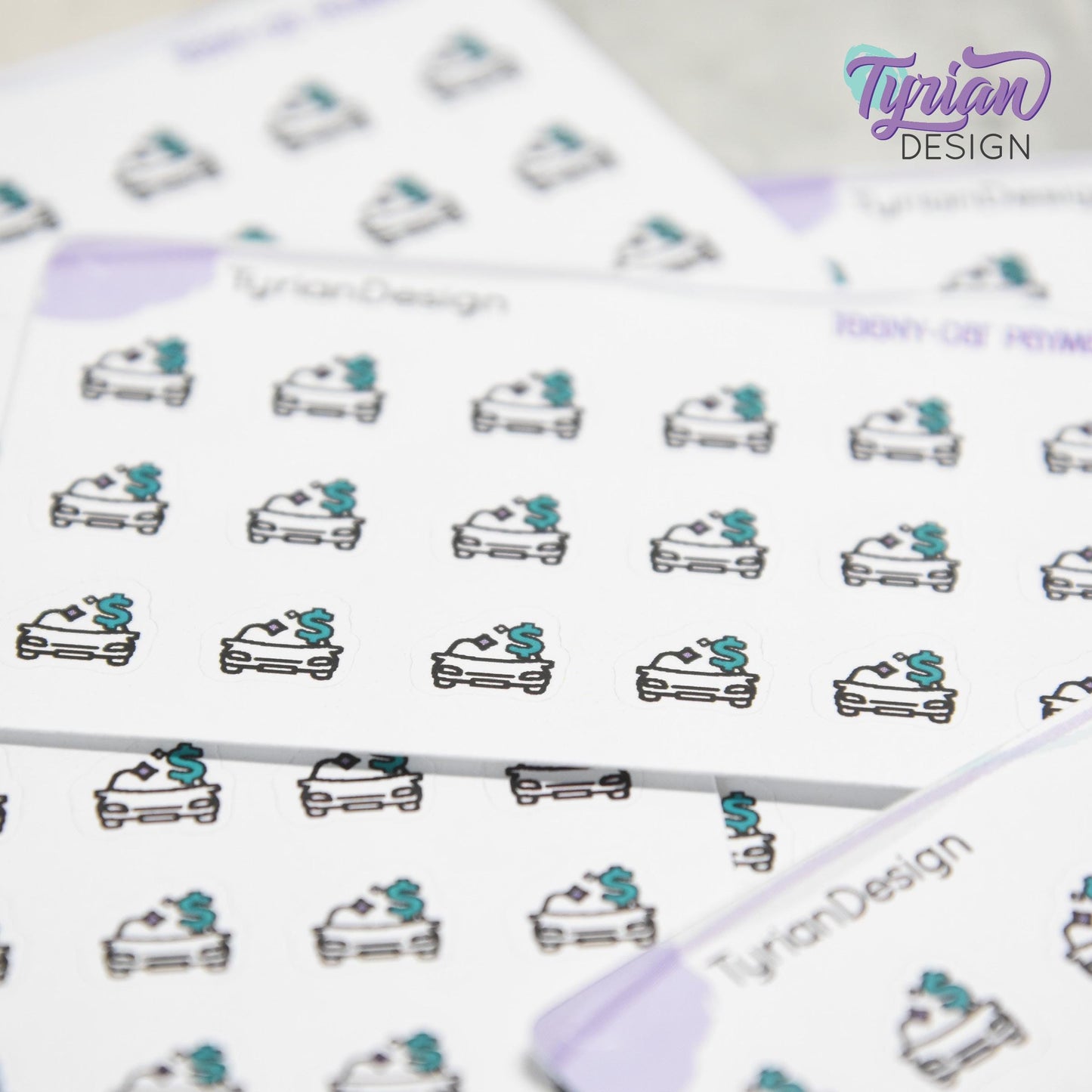 Car Payment Stickers | 18 stickers | .42 x .4" each