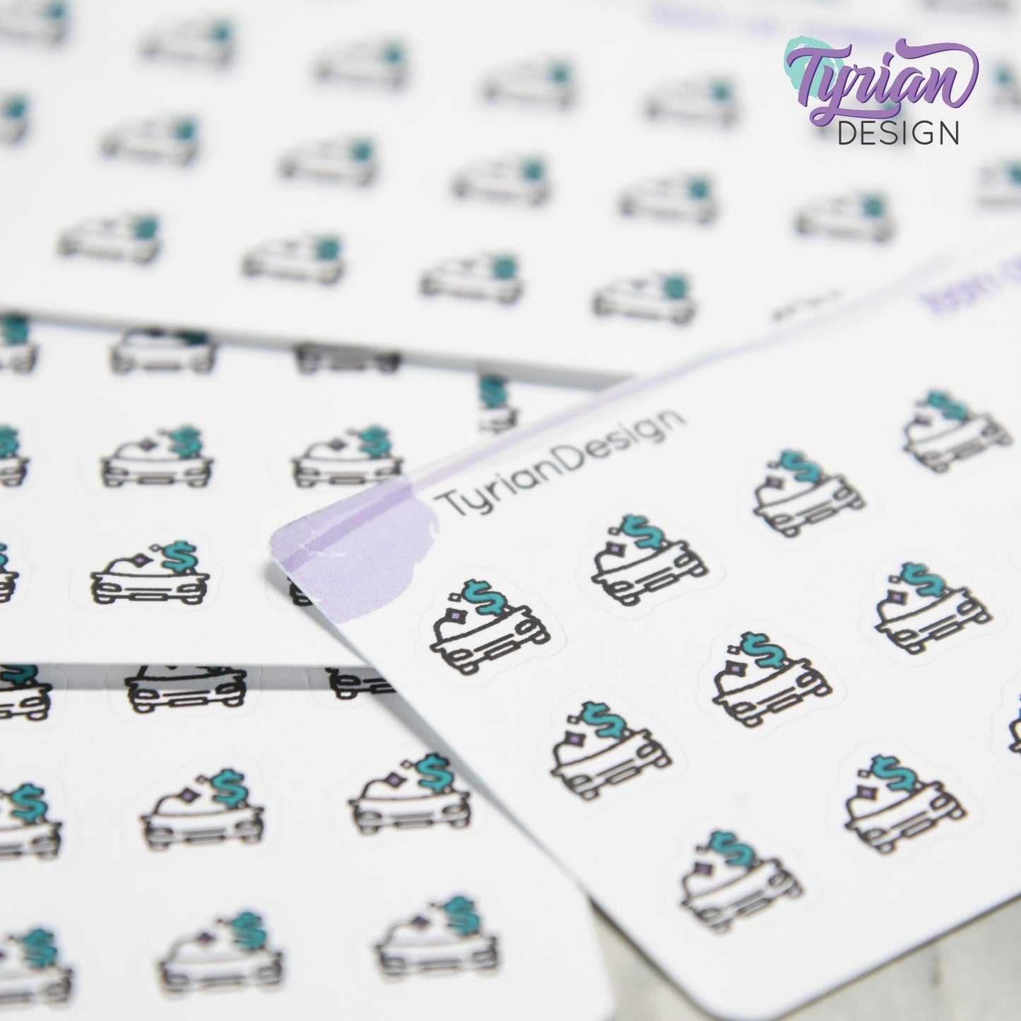 Car Payment Stickers | 18 stickers | .42 x .4" each