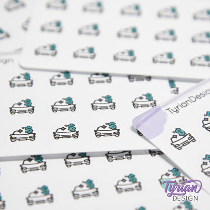 Car Payment Stickers | 18 stickers | .42 x .4" each