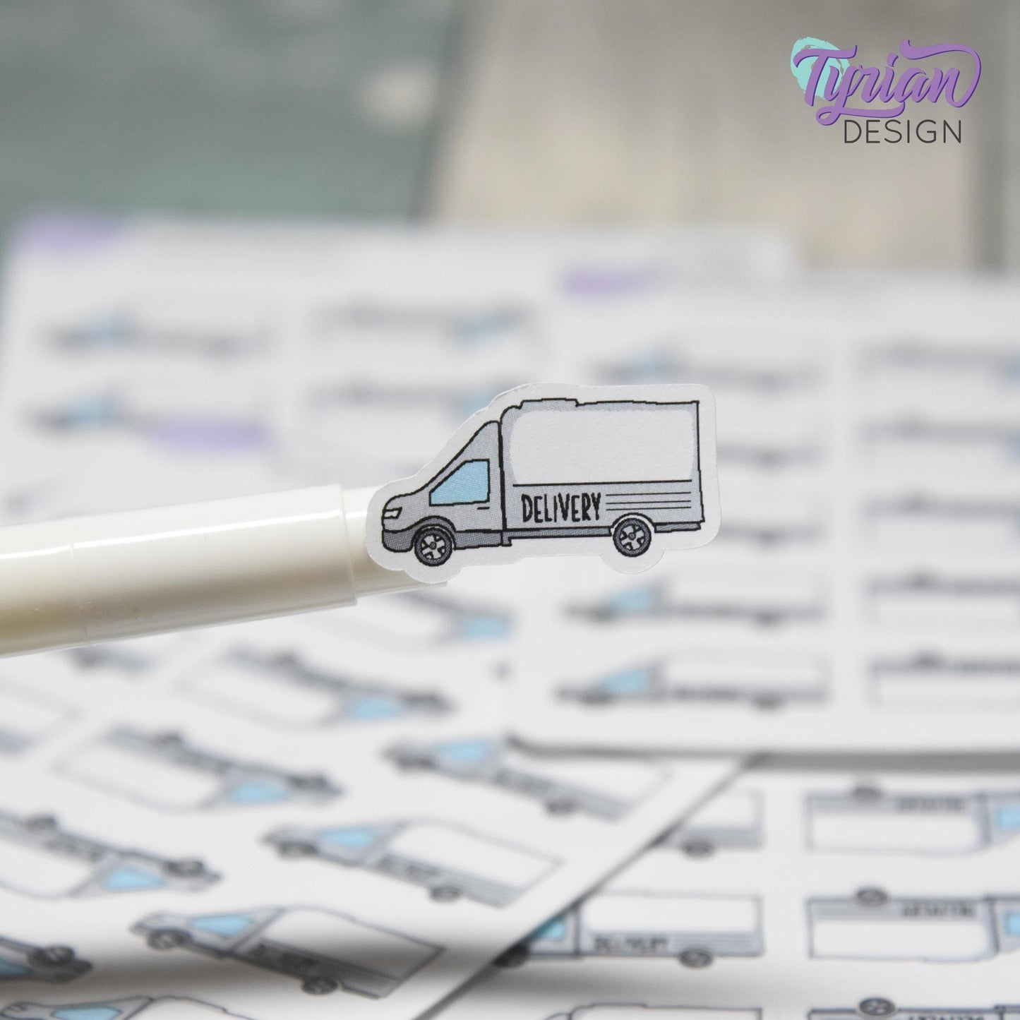 Delivery Stickers | 15 Stickers | 1.15" x .64" Each | Charley Font