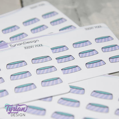 Pool Stickers | 15 stickers | .6 x .34" each