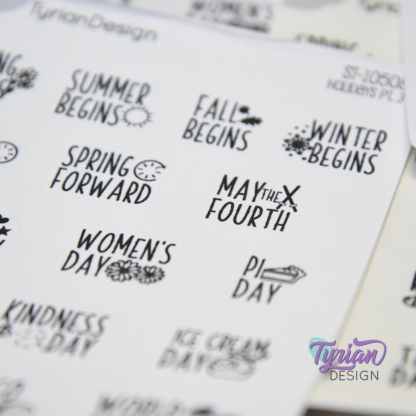 Holiday Stickers  | Icon Holiday Stickers Pt 3 | 16 Stickers | Font: Charley