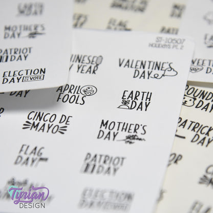 Holiday Stickers  | Icon Holiday Stickers Pt 2 | 15 Stickers | Font: Charley