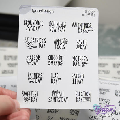Holiday Stickers  | Icon Holiday Stickers Pt 2 | 15 Stickers | Font: Charley