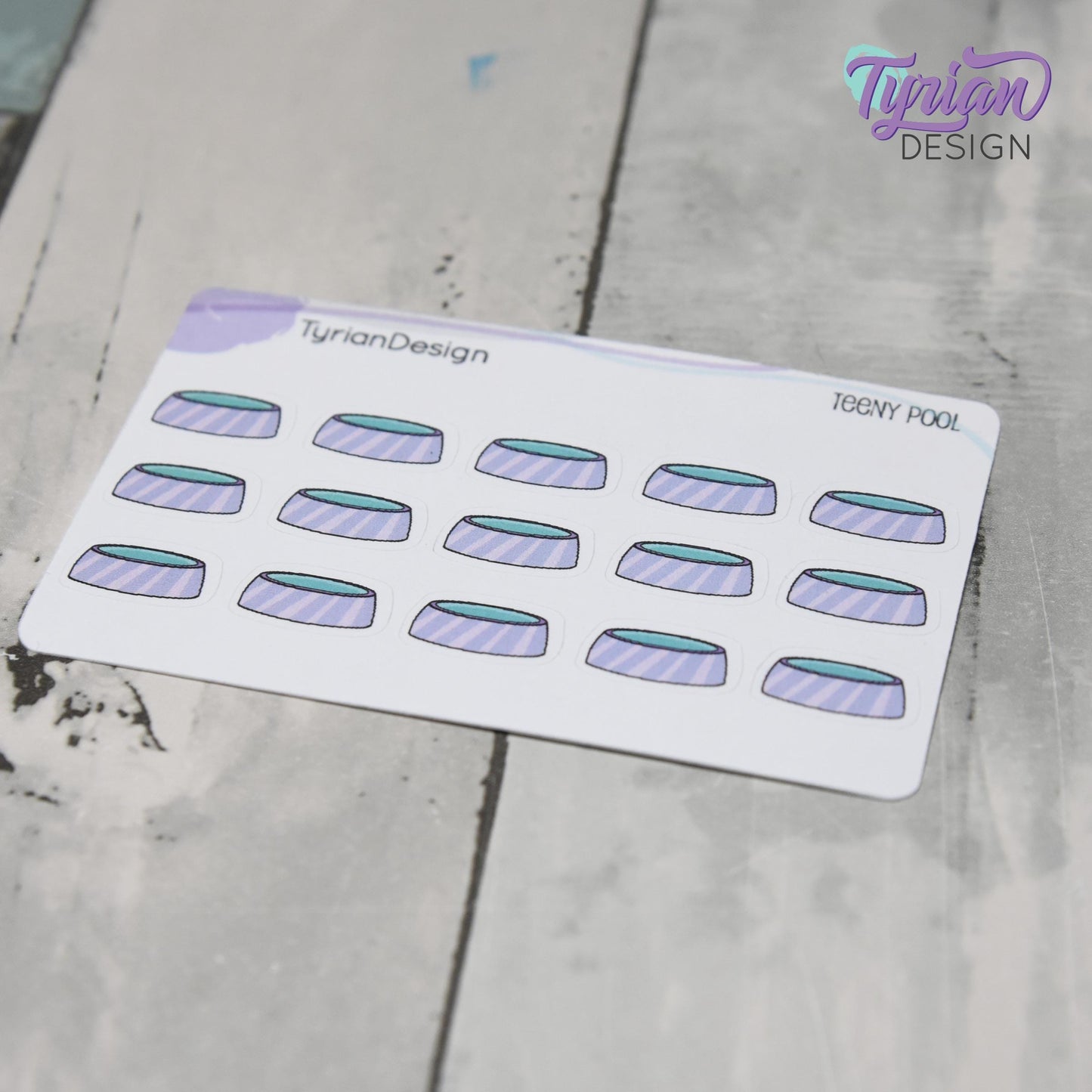 Pool Stickers | 15 stickers | .6 x .34" each