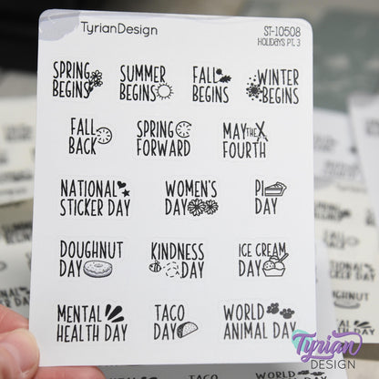 Holiday Stickers  | Icon Holiday Stickers Pt 3 | 16 Stickers | Font: Charley