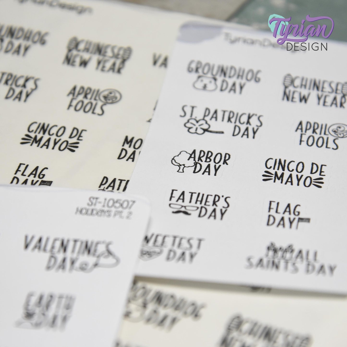 Holiday Stickers  | Icon Holiday Stickers Pt 2 | 15 Stickers | Font: Charley