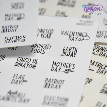 Holiday Stickers  | Icon Holiday Stickers Pt 2 | 15 Stickers | Font: Charley