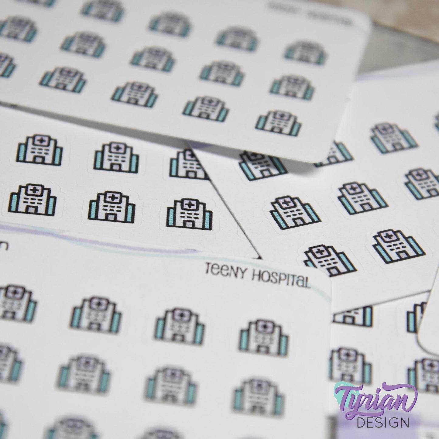 Hospital Stickers | 18 stickers | .41 x .41" each