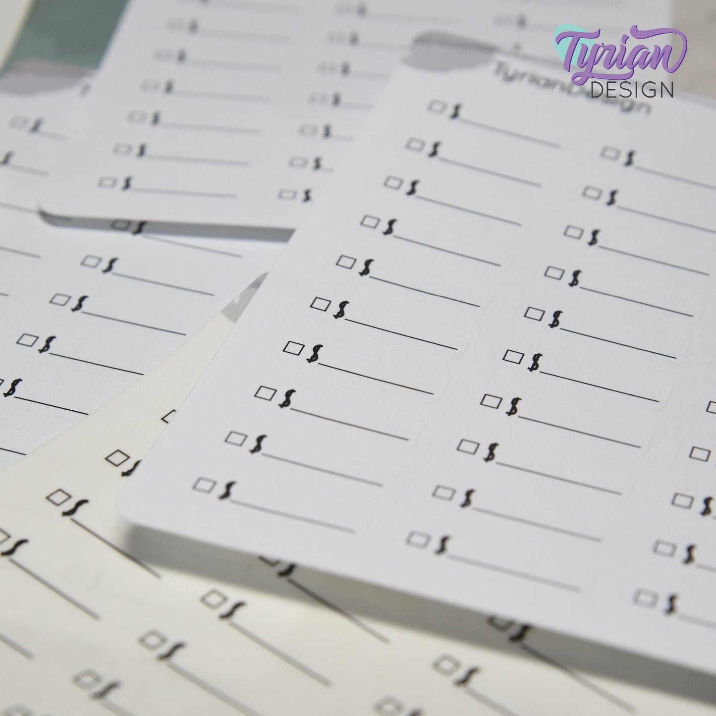 Payment Sticker |  30 Stickers | .91" x .28" Each | Charley Font