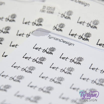 Let Them Stickers | 21 Stickers | .86" x .48" Each | Karma Font
