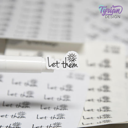 Let Them Stickers | 21 Stickers | .86" x .48" Each | Karma Font