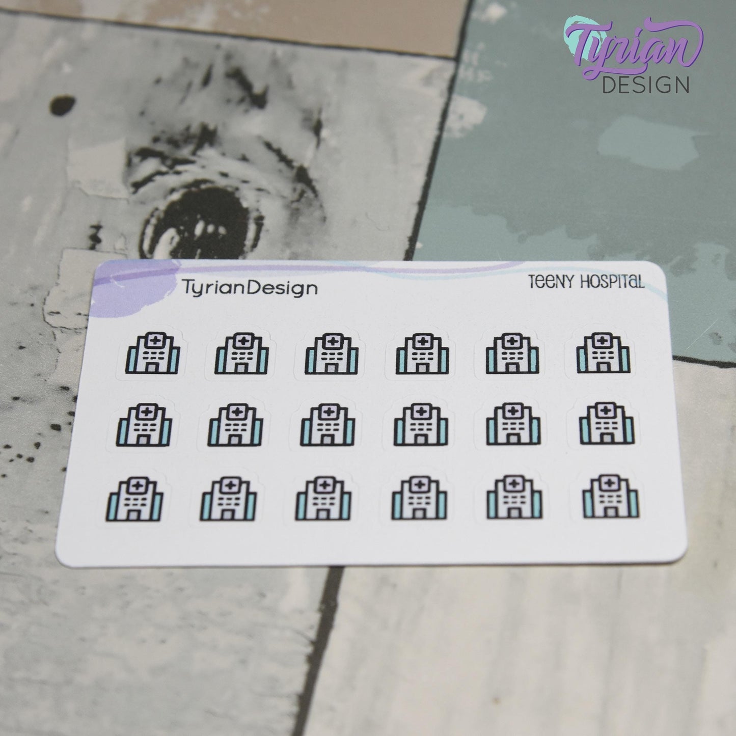 Hospital Stickers | 18 stickers | .41 x .41" each