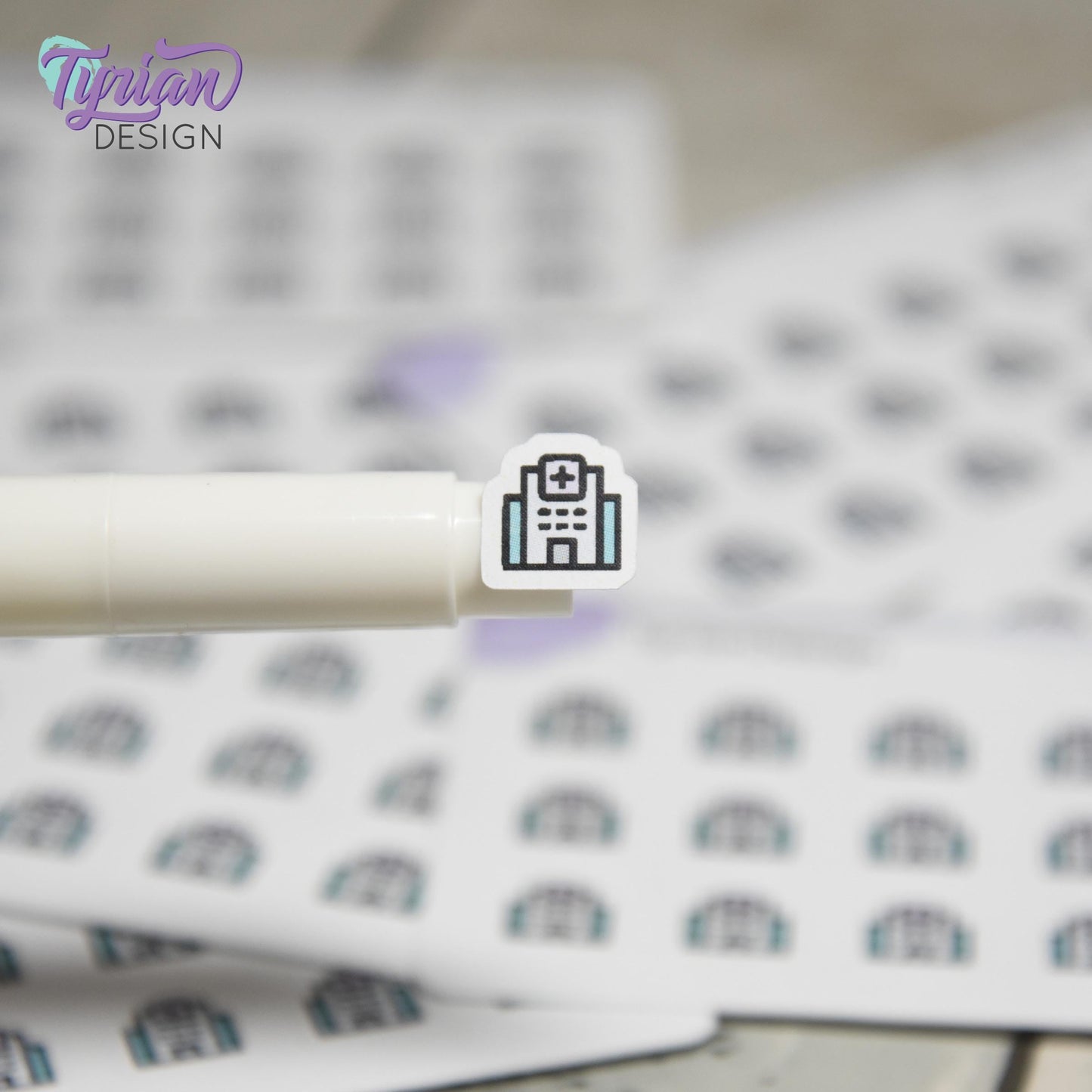 Hospital Stickers | 18 stickers | .41 x .41" each