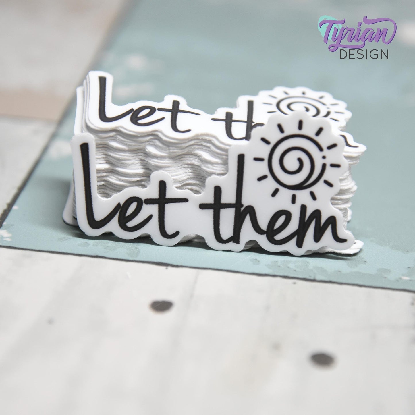 Let Them Vinyl Sticker | Waterproof, Weatherproof & Durable | 2" x 1"  | Mental Health sticker | Tumbler Sticker | Dishwasher Safe