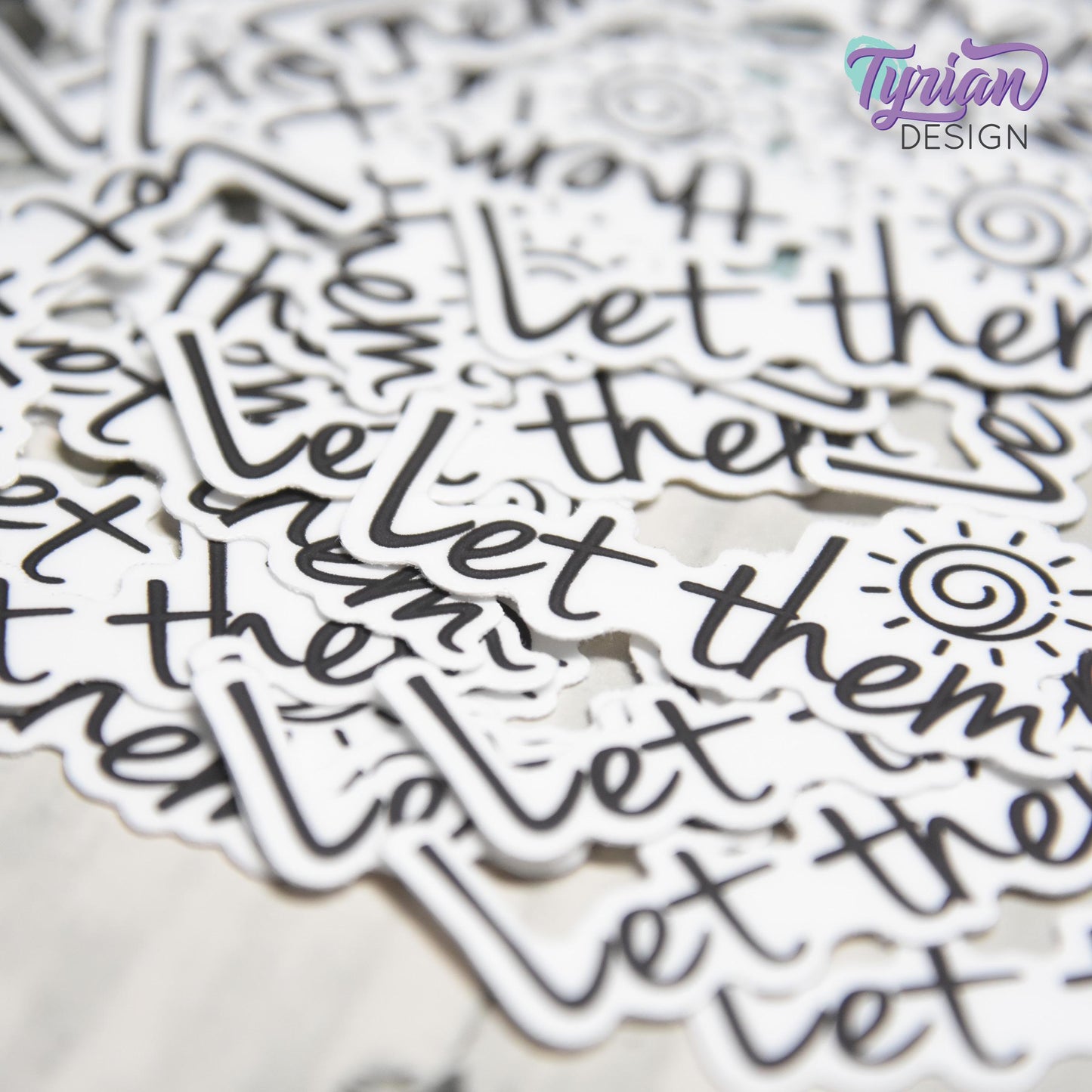 Let Them Vinyl Sticker | Waterproof, Weatherproof & Durable | 2" x 1"  | Mental Health sticker | Tumbler Sticker | Dishwasher Safe
