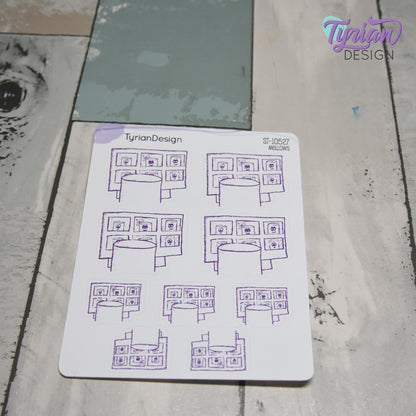 Virtual Meeting Stickers | 9 Stickers | 2 sizes | Marshmallow stickers