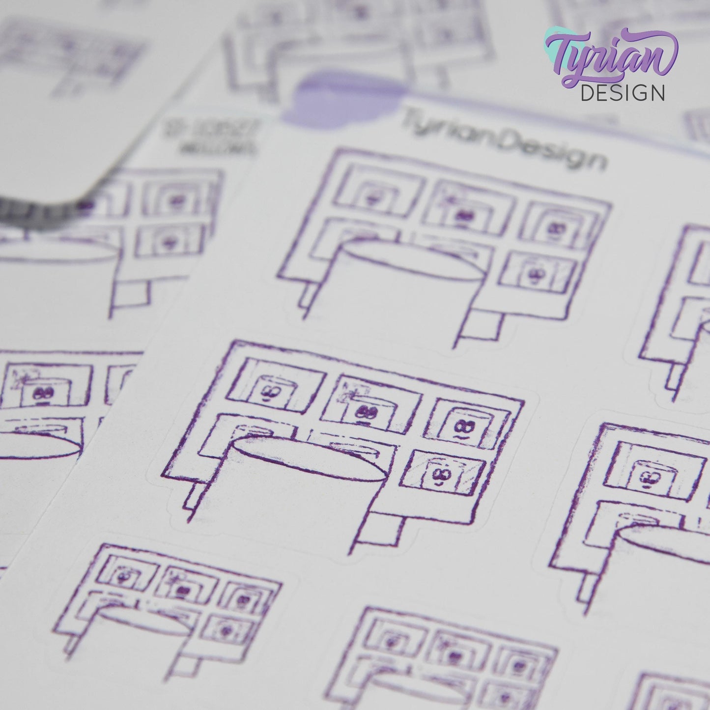 Virtual Meeting Stickers | 9 Stickers | 2 sizes | Marshmallow stickers