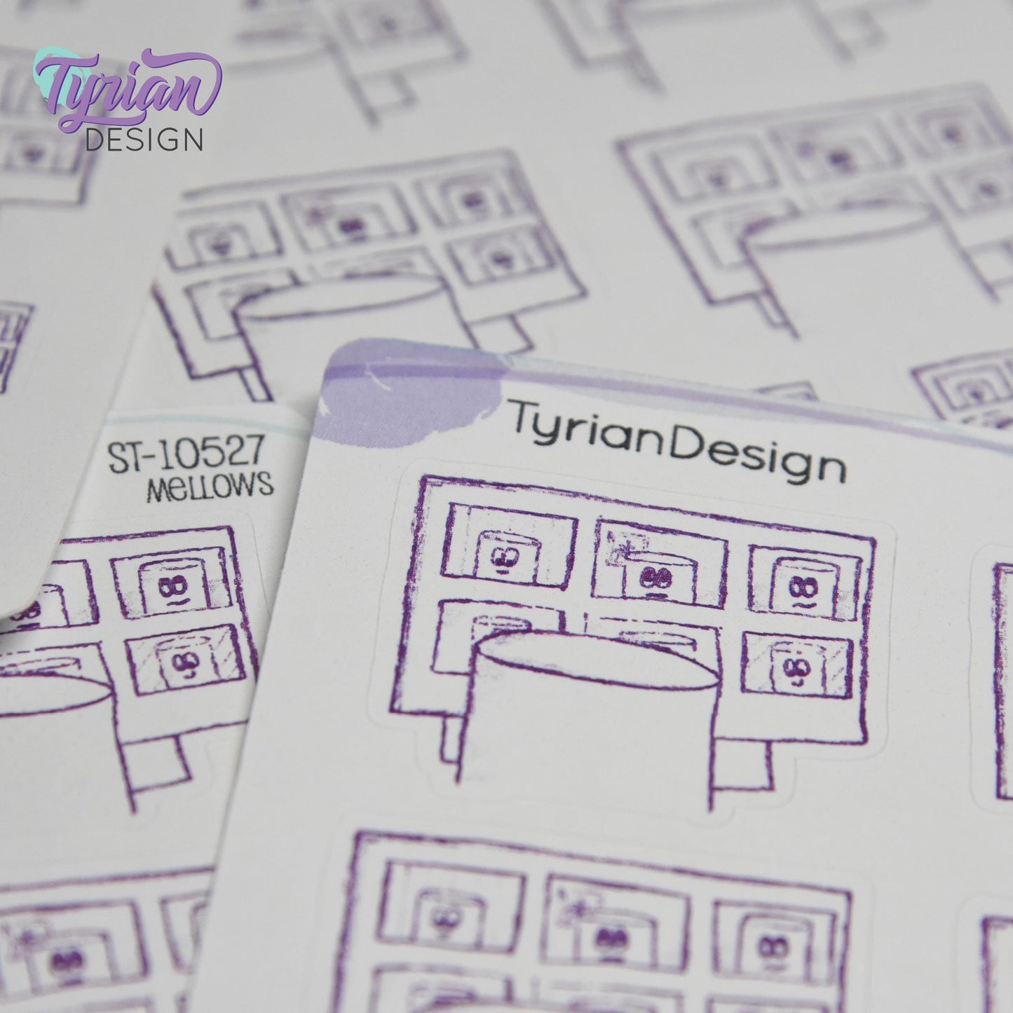 Virtual Meeting Stickers | 9 Stickers | 2 sizes | Marshmallow stickers