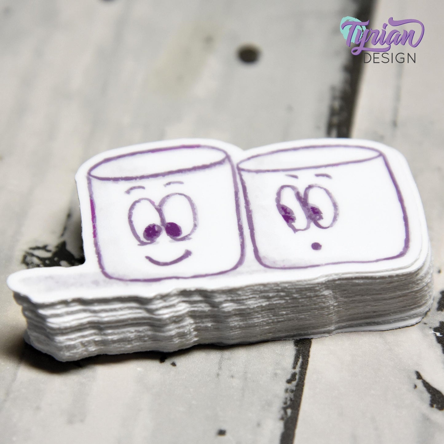 BFF Friends Sticker | Waterproof, Weatherproof & Durable | 2.5" x 1.2" | Tumbler Sticker | Dishwasher Safe | Sketchy Mellows Sticker