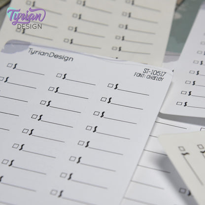 Payment Sticker |  30 Stickers | .91" x .28" Each | Charley Font