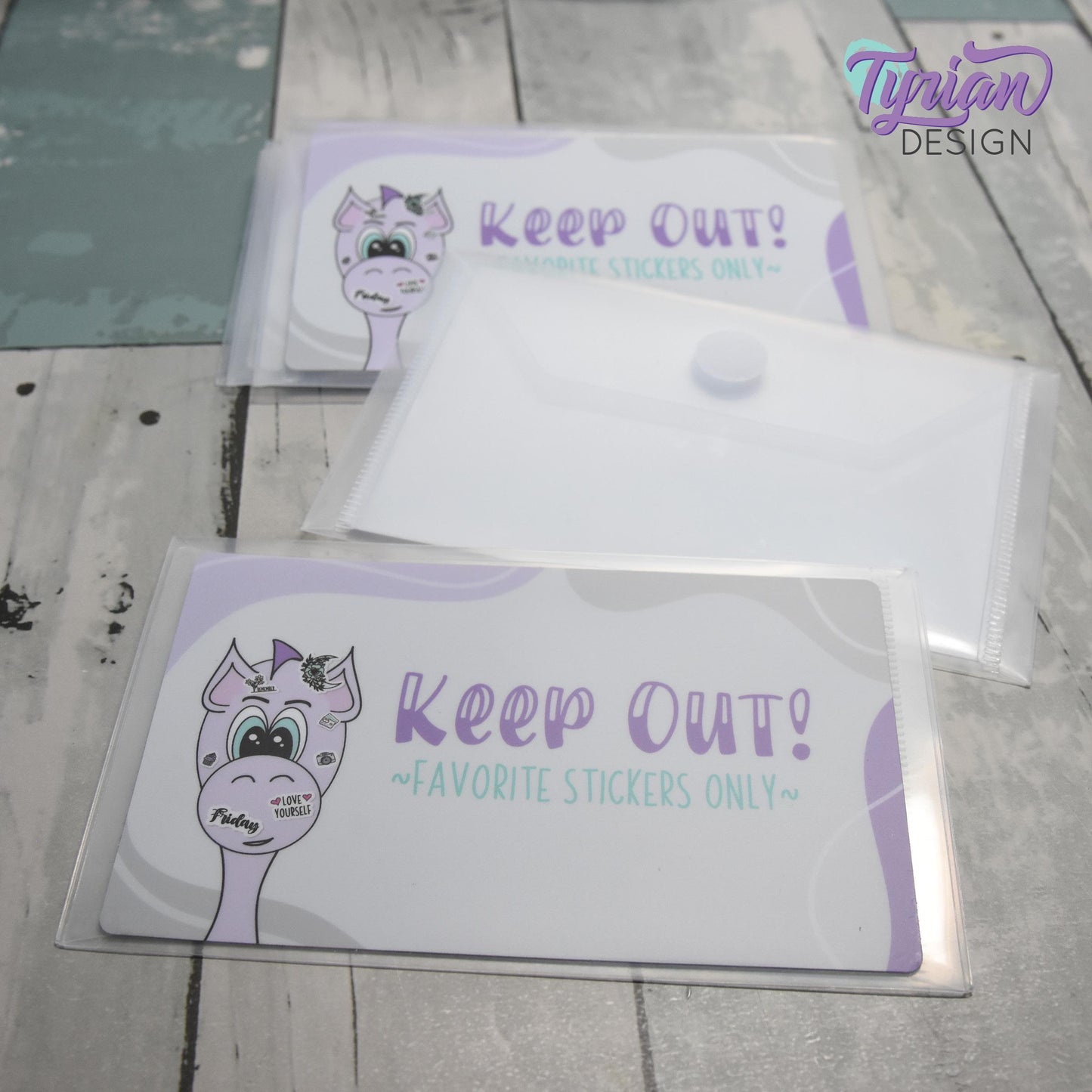 Keep Out! Favorite Stickers Only | Small Reusable Sticker Envelope | 5.5" x3.5"