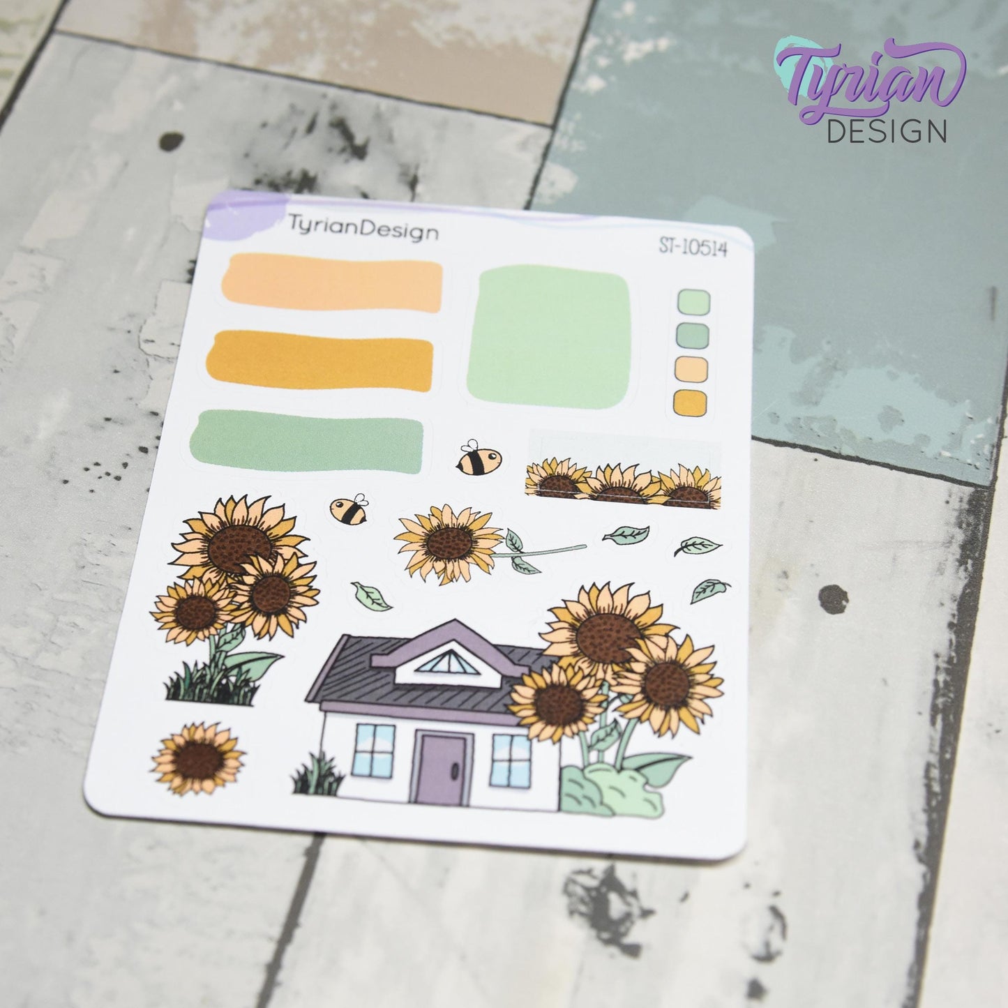 Sunflower House Journal Stickers | 16 Stickers
