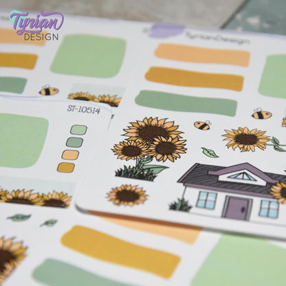 Sunflower House Journal Stickers | 16 Stickers