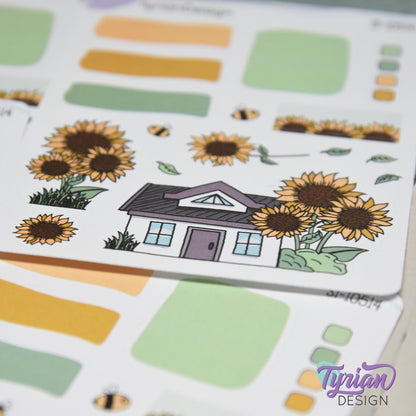 Sunflower House Journal Stickers | 16 Stickers