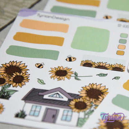 Sunflower House Journal Stickers | 16 Stickers
