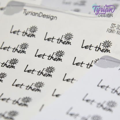 Let Them Stickers | 21 Stickers | .86" x .48" Each | Karma Font