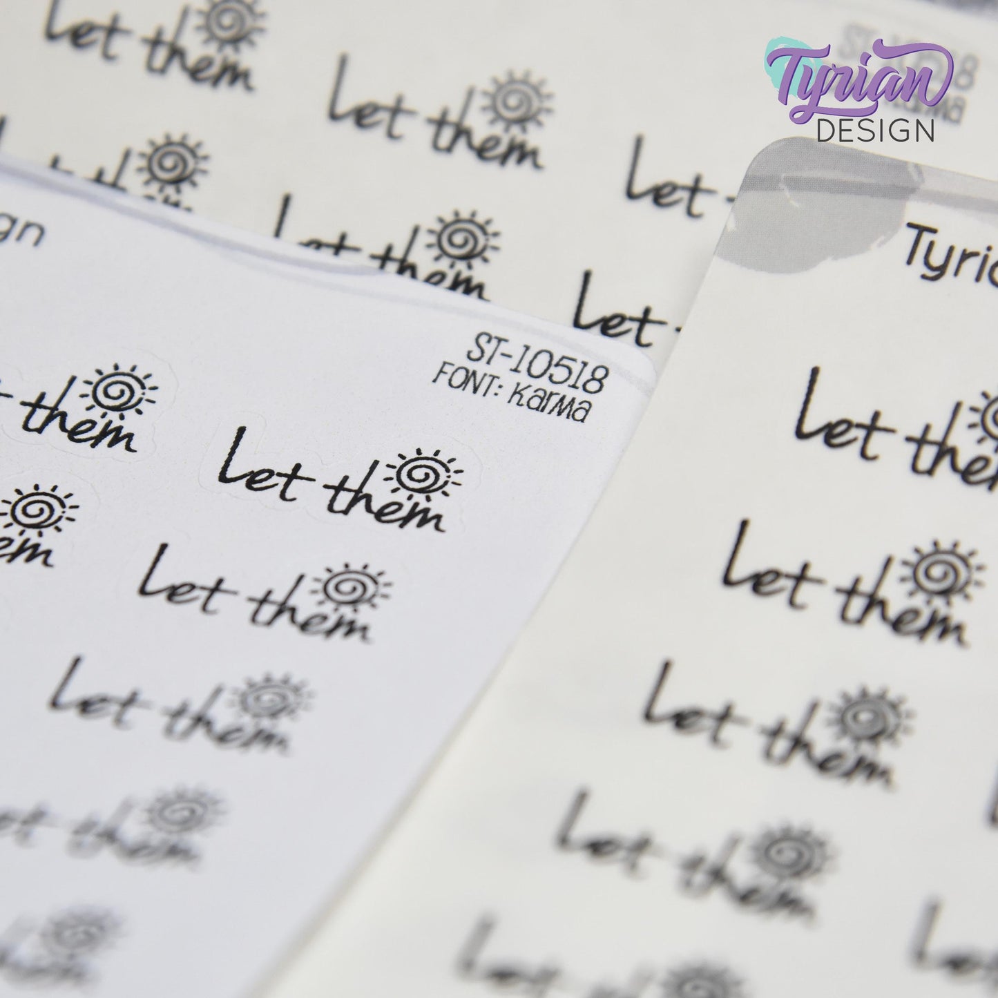 Let Them Stickers | 21 Stickers | .86" x .48" Each | Karma Font