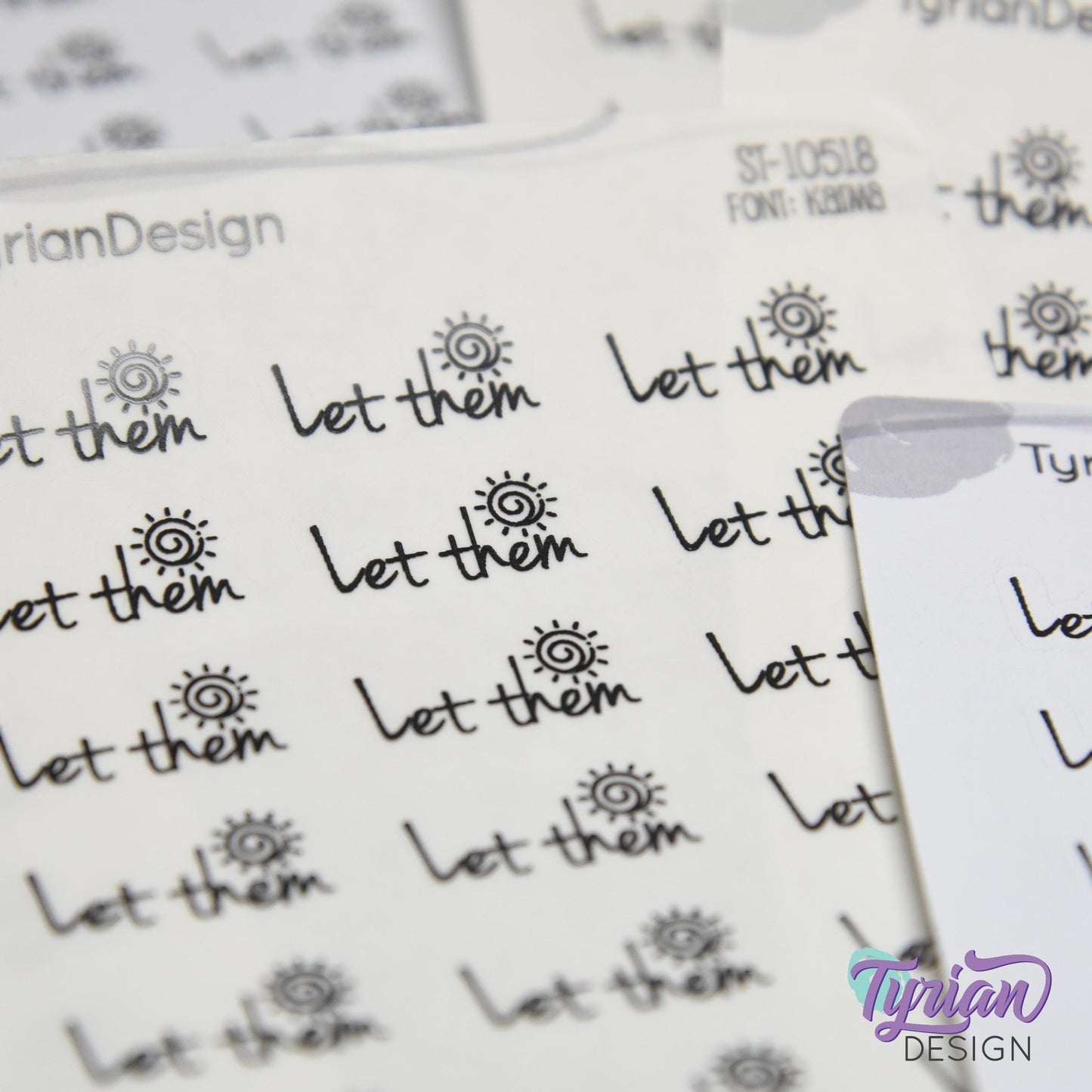 Let Them Stickers | 21 Stickers | .86" x .48" Each | Karma Font