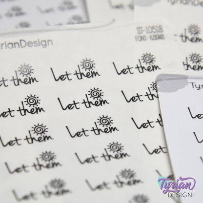 Let Them Stickers | 21 Stickers | .86" x .48" Each | Karma Font