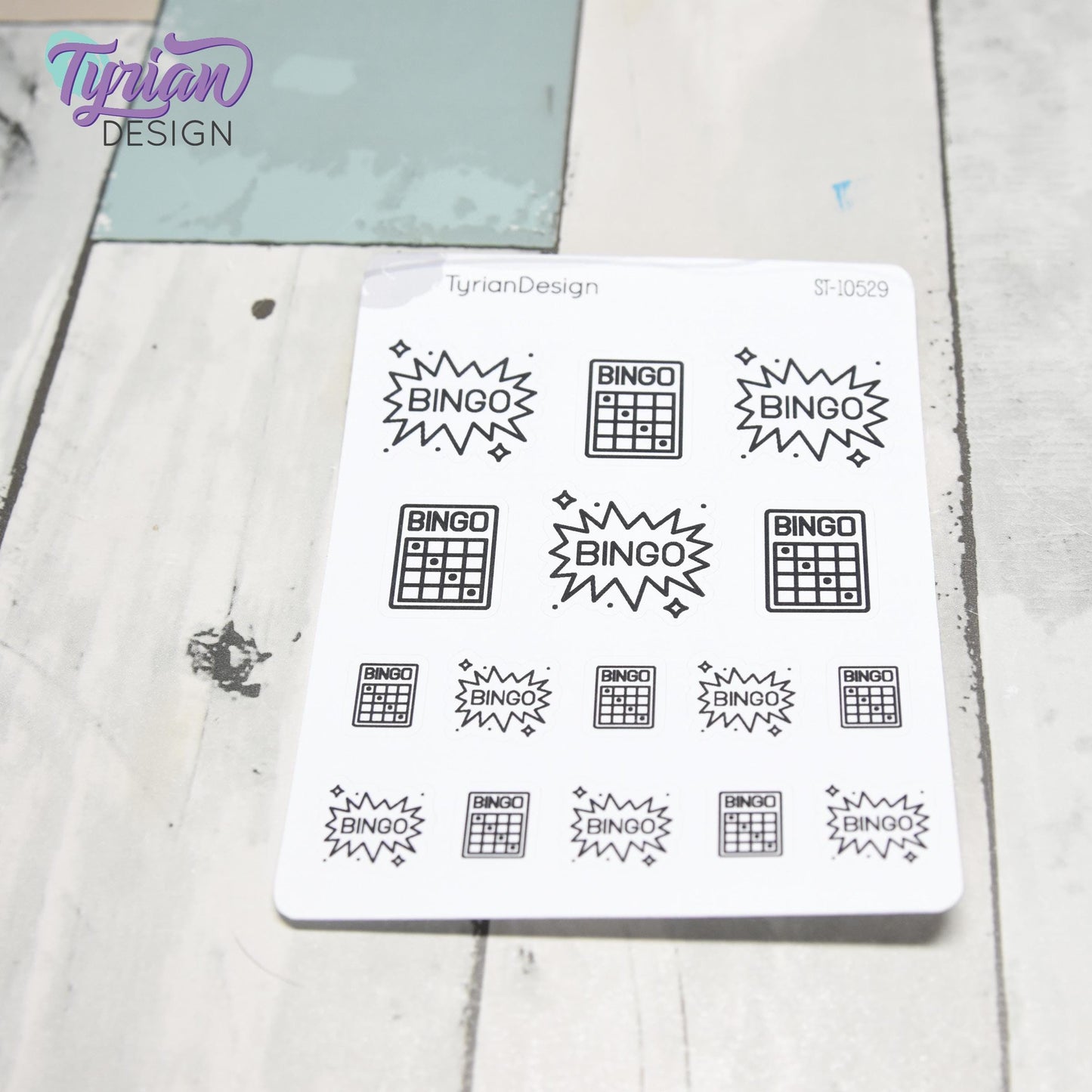 Bingo Stickers | 16 Stickers | 2 sizes | 2 Styles.