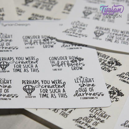 Bible Verses Stickers | 8 Stickers | Charley & Karma Font