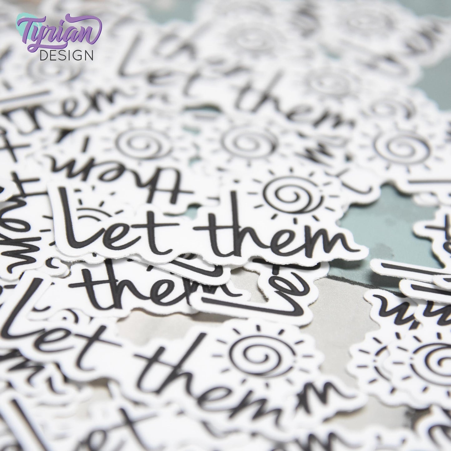 Let Them Vinyl Sticker | Waterproof, Weatherproof & Durable | 2" x 1"  | Mental Health sticker | Tumbler Sticker | Dishwasher Safe