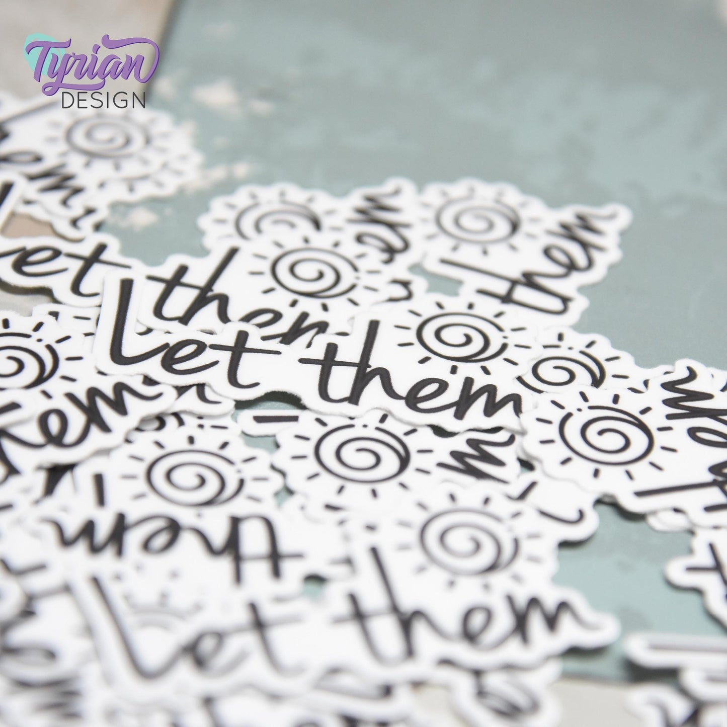 Let Them Vinyl Sticker | Waterproof, Weatherproof & Durable | 2" x 1"  | Mental Health sticker | Tumbler Sticker | Dishwasher Safe