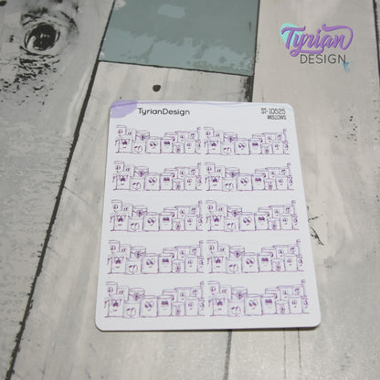 Fun Group Stickers | Sketchy Mellows Stickers | 10 Stickers |1.5" x .66"  | Marshmallow stickers